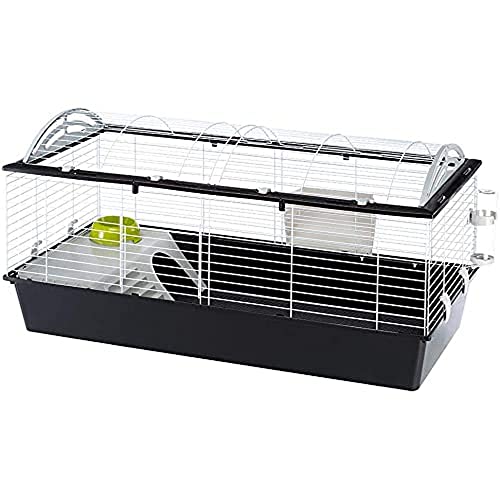 Ferplast Cage pour Lapins CASITA 120, Cochons d'inde Petits Animaux, Toit Arrondi Ouvrable, avec Accessoires