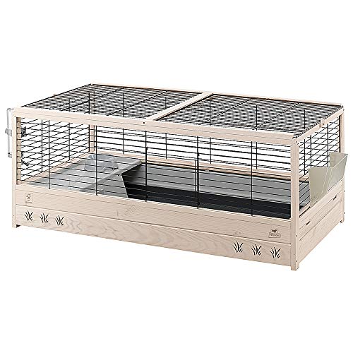 Ferplast Cage pour Lapins en bois FSC ARENA 120, avec Accessoires inclus