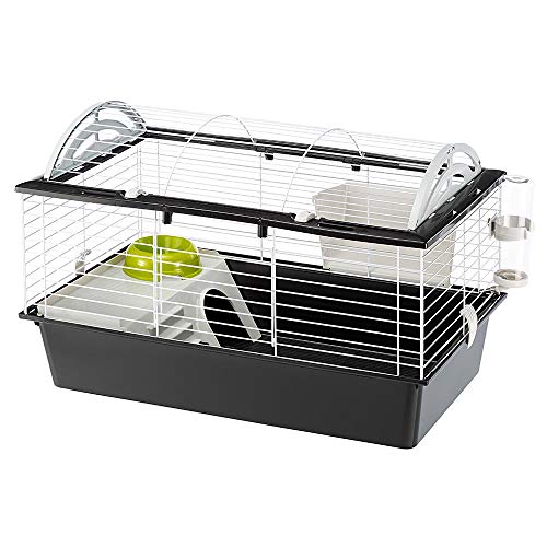 Ferplast Cage pour Lapins CASITA 80, Cochons d'inde Petits Animaux, Toit Arrondi Ouvrable, avec Accessoire