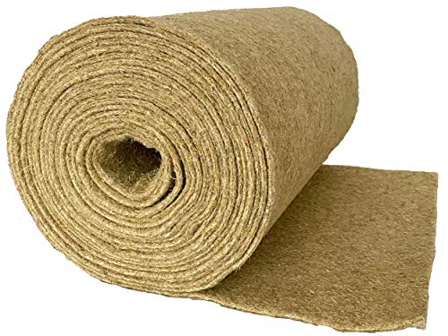 pemmiproducts Tapis 100% chanvre, mètre, épaisseur 0,40 m x 10,00 m x 0,5 cm (EUR 8,73/M²), les rongeurs Tapis en tant que pour lapins, cochons d'Inde, Hamster, fond de cage Dègue, rats et d'autres rongeurs.